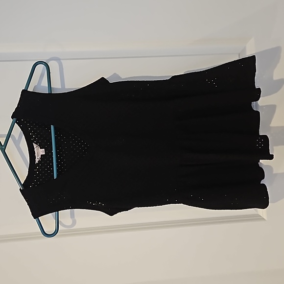 black mesh tank top peplum. Nanette lepore xs. runs larger - Picture 4 of 4